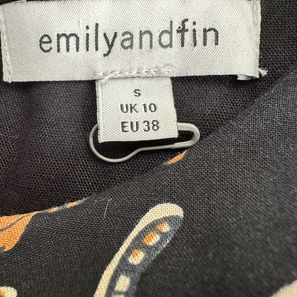 Emily And Fin Women's Black / Brown Meredith Leaping Leopards Dress - Picture 9 of 11